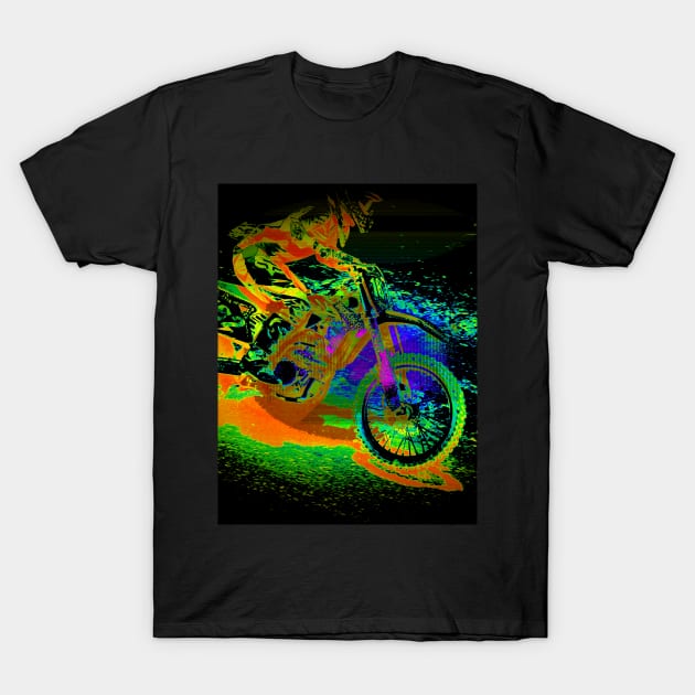 Race to the Finish - Motocross Racer T-Shirt by Highseller